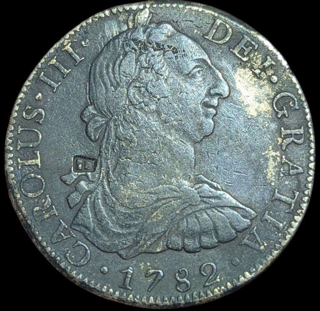 Shipwreck Effect Saltwater Dam. 1782FF Spanish Mexico 8 Reales Wow Grade