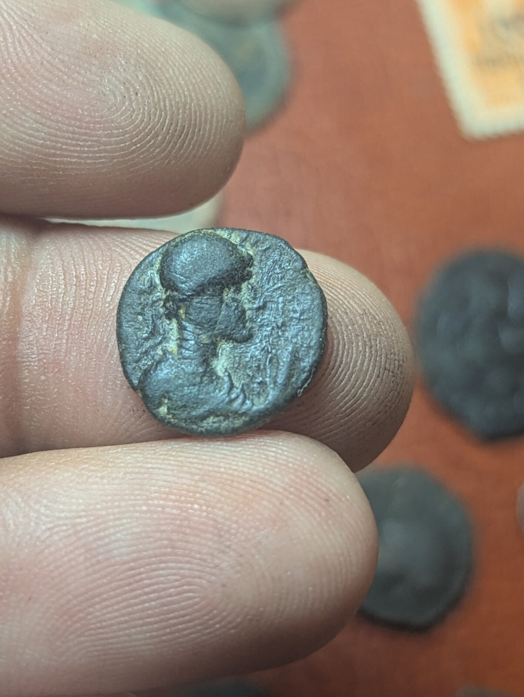 Vima Takto Coin de l'ère Kushan 1/4 Tettra Drachme Ancienne Inde Pièce Rare 112 après J.-C.