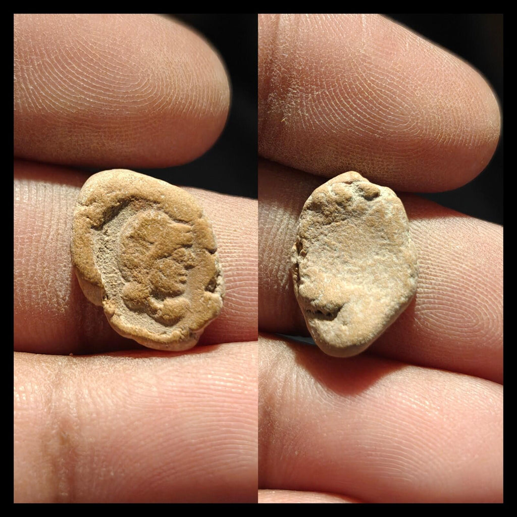 Ancient Greek Roman Circa 1st-3rd centuries AD Terracotta Clay Bullae Tessera