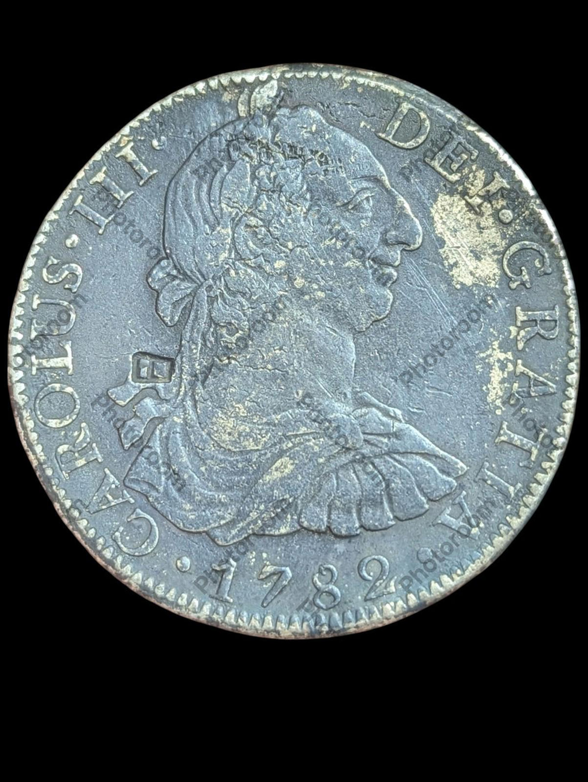 1782年墨西哥银币，8里亚尔，高品相，卡洛斯三世，沉船艾尔卡萨多号！？