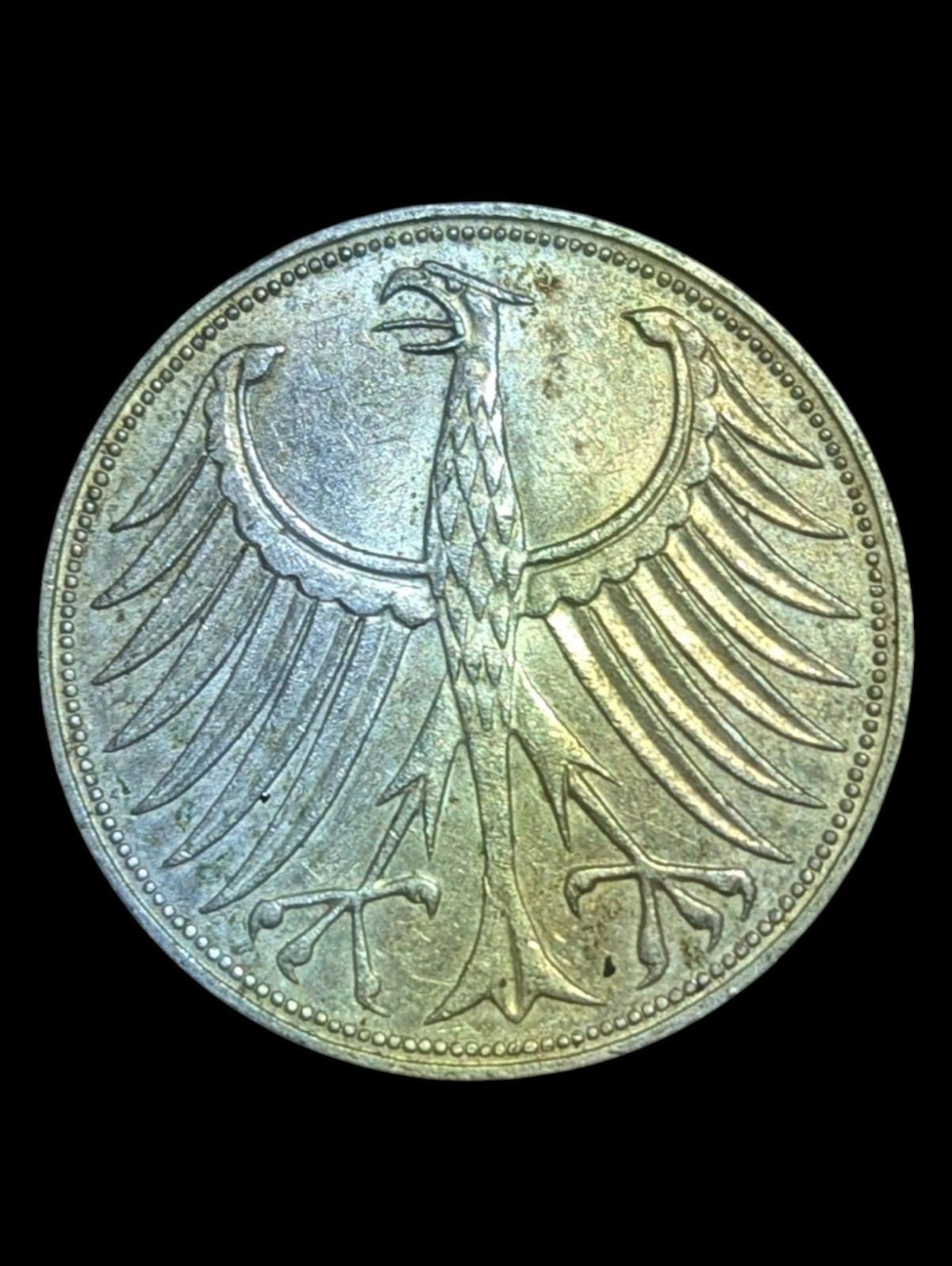 ALLEMAGNE, RÉPUBLIQUE FÉDÉRALE - 5 MARK 1961 F KM# 112.1