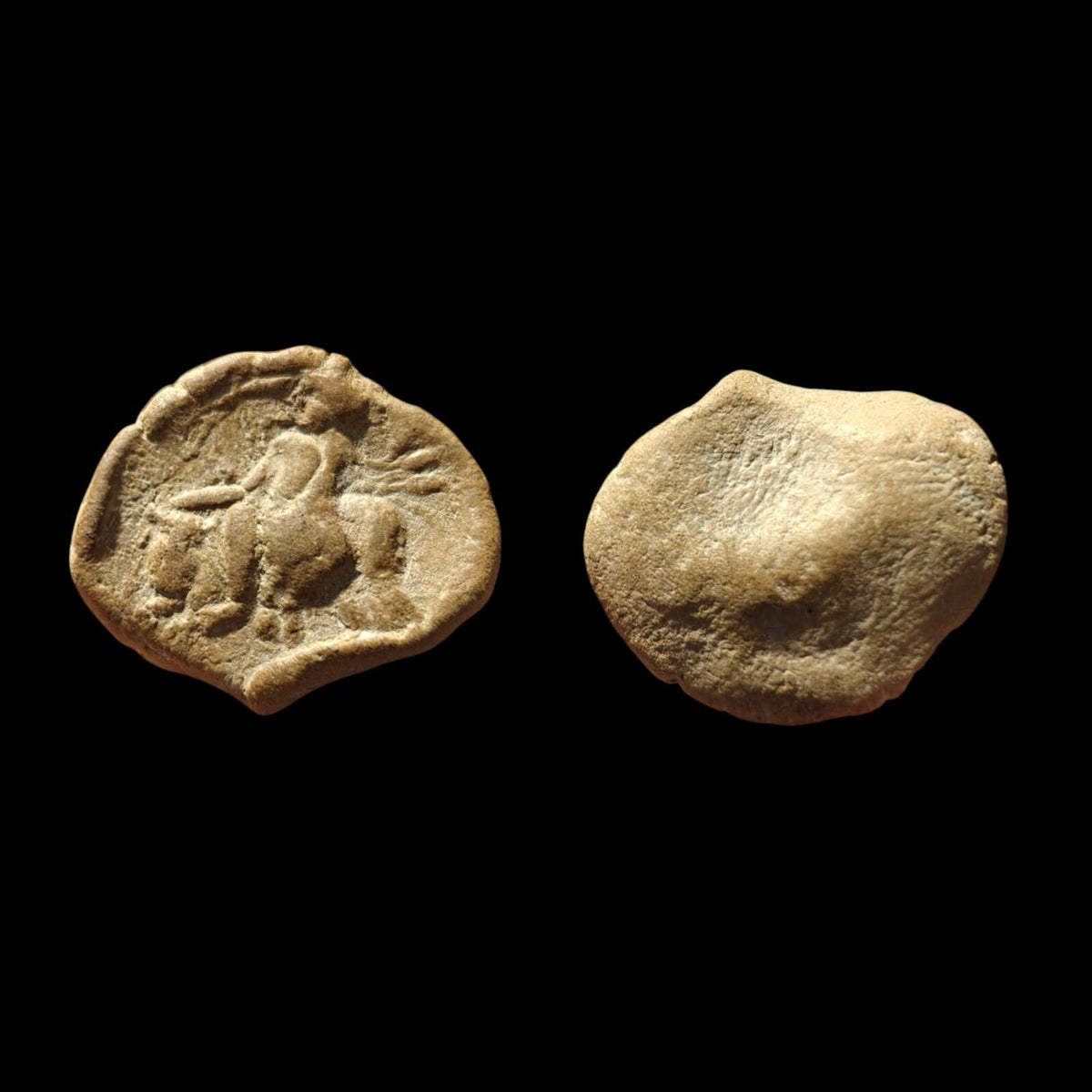 Ancient Greek Roman Circa 1st-3rd centuries AD Terracotta Clay Bullae Tessera