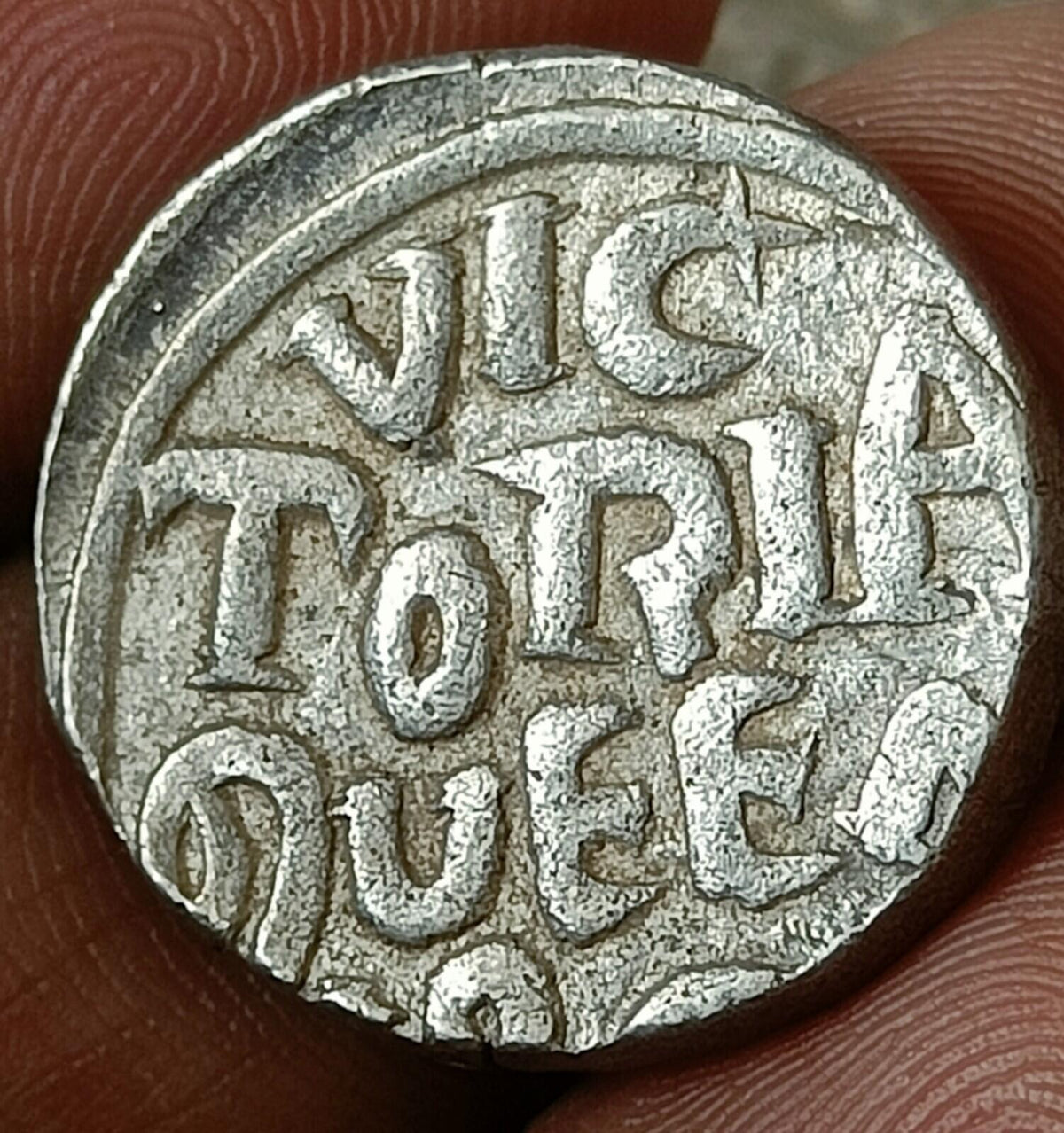 #N6/U25#-India Princely State BUNDI Silver coin On the name of Victoria Queen.