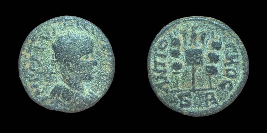 VALERIAN I Senior 253AD Antioch in Pisidia Legionary Eagle Roman Coin