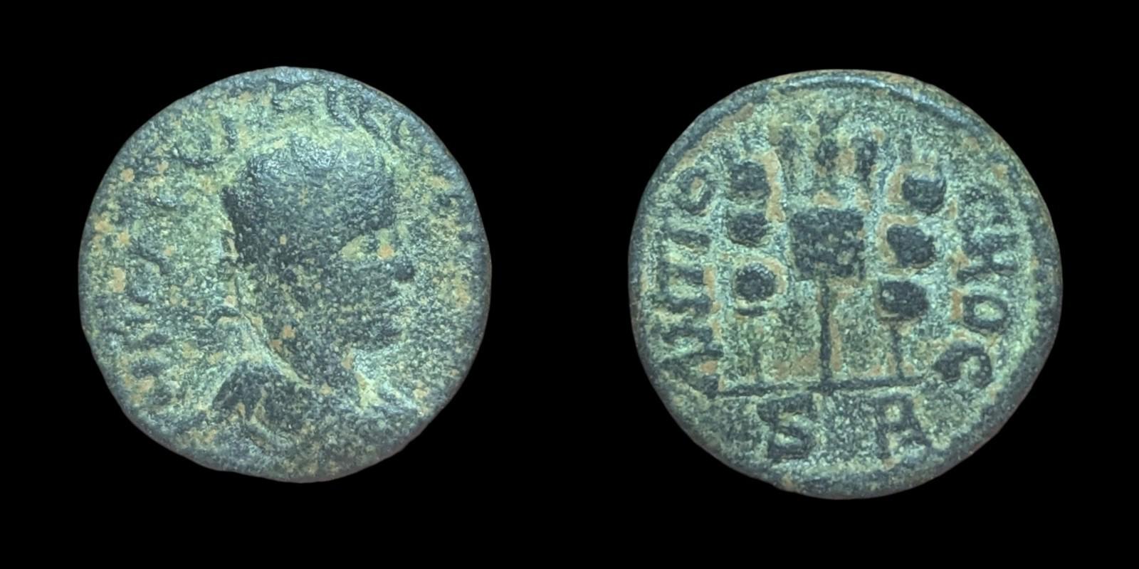 VALERIAN I Senior 253AD Antioch in Pisidia Legionary Eagle Roman Coin