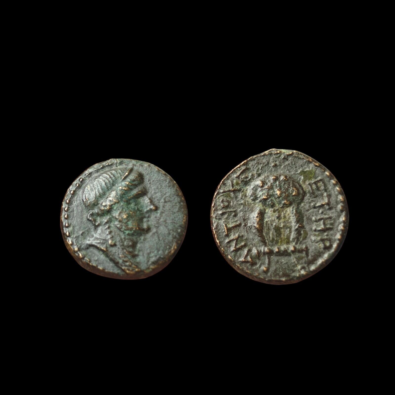 Roman AE16 Coin Antioch Bronze Pseudo Autonomous Lyre AD 62 63 Nero