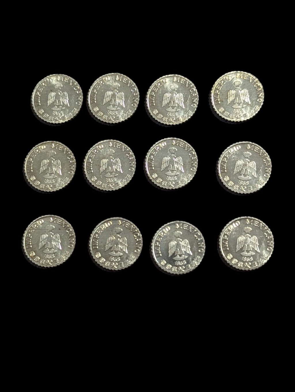 1 PC Au hasard 1865 Mexique Miniature OR Maximilien