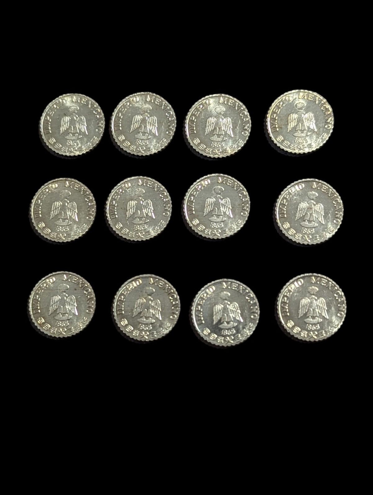 1 PC Au hasard 1865 Mexique Miniature OR Maximilien