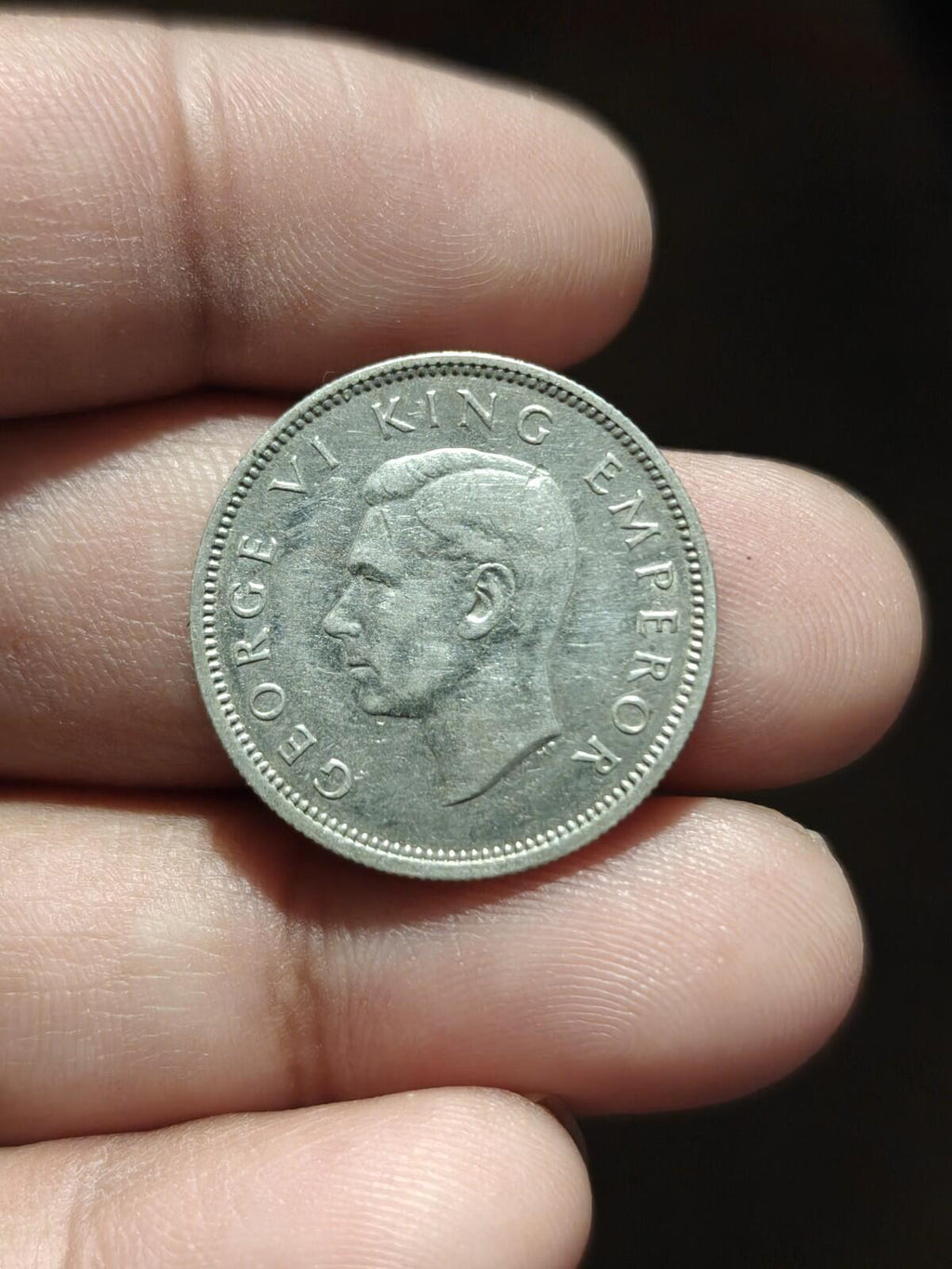 1937 New Zealand NZ One Shilling Silver Coin First Year Issue