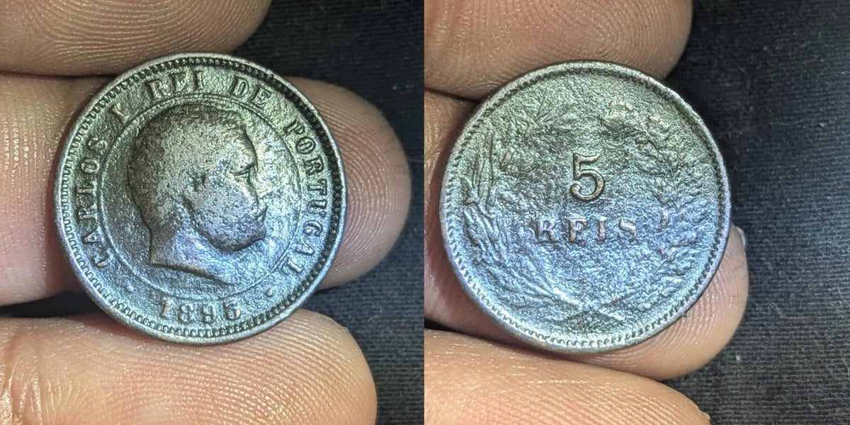 Portugal, 5 Reis, 1893, CARLOS I, KM# 530, Pièce en bronze 🇵🇹