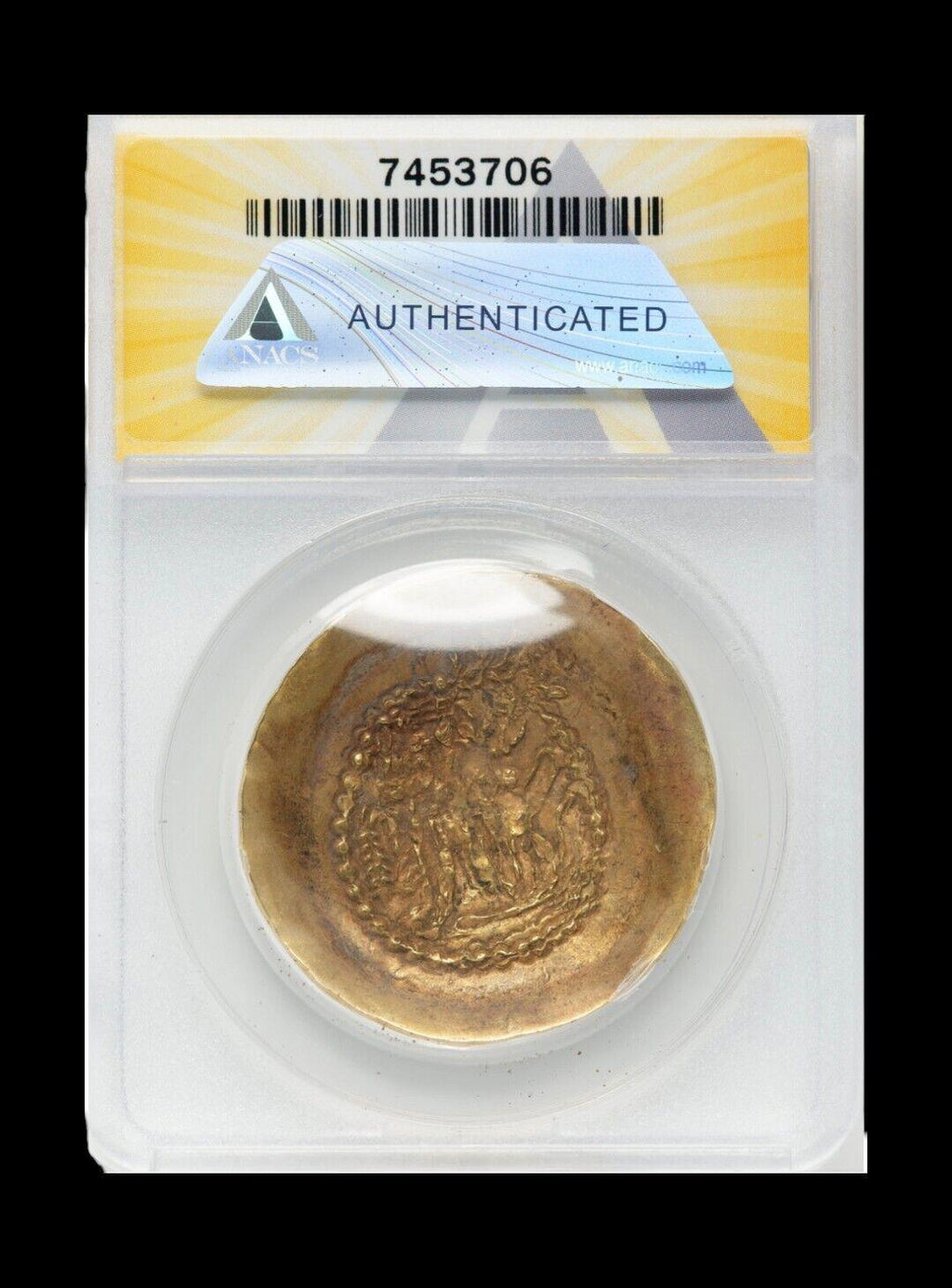 Kushan-Sasanian Kidarite Gold Dinar ANACS AU55 CRIBB 12