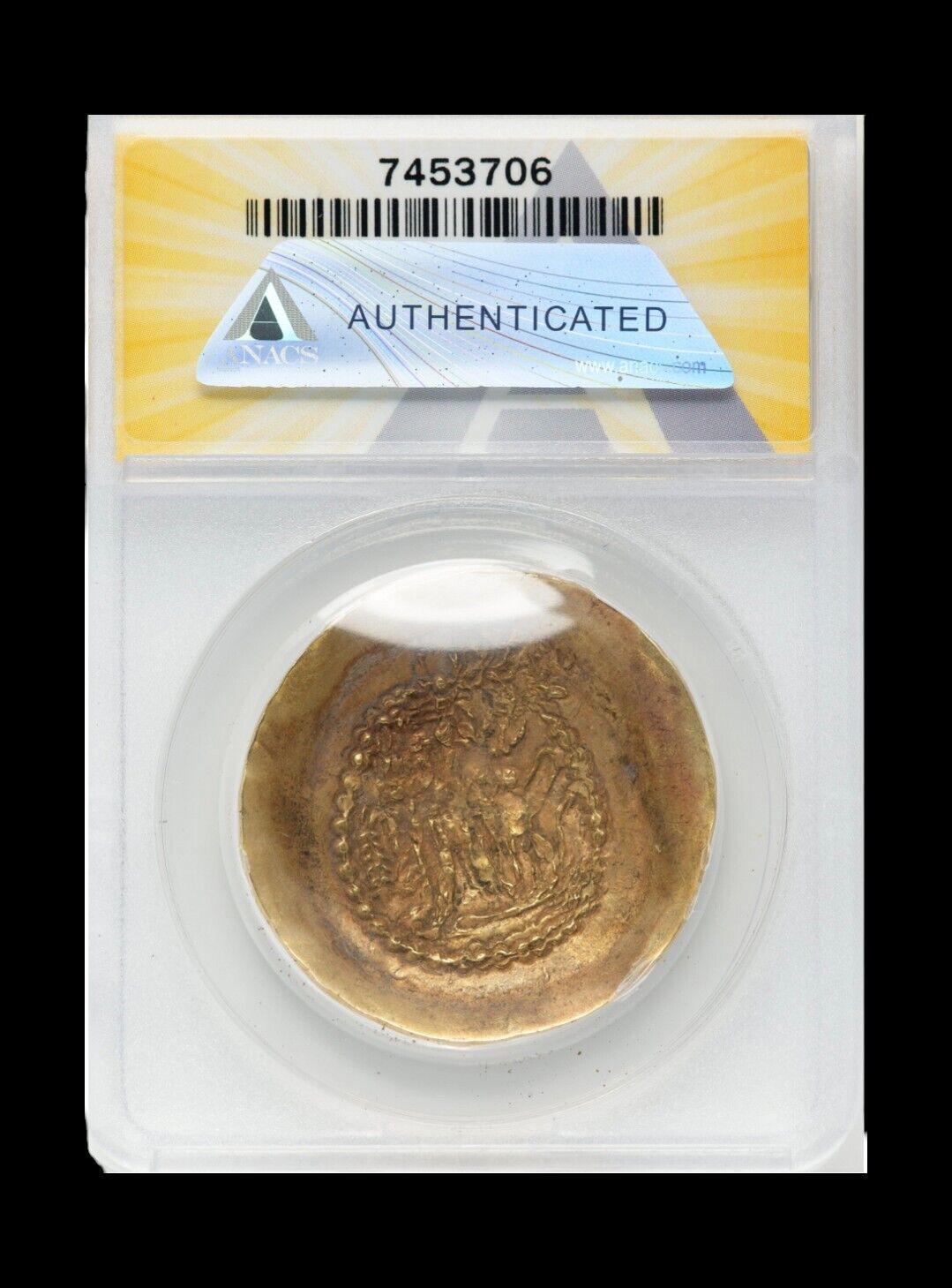 Kushan-Sasanian Kidarite Gold Dinar ANACS AU55 CRIBB 12