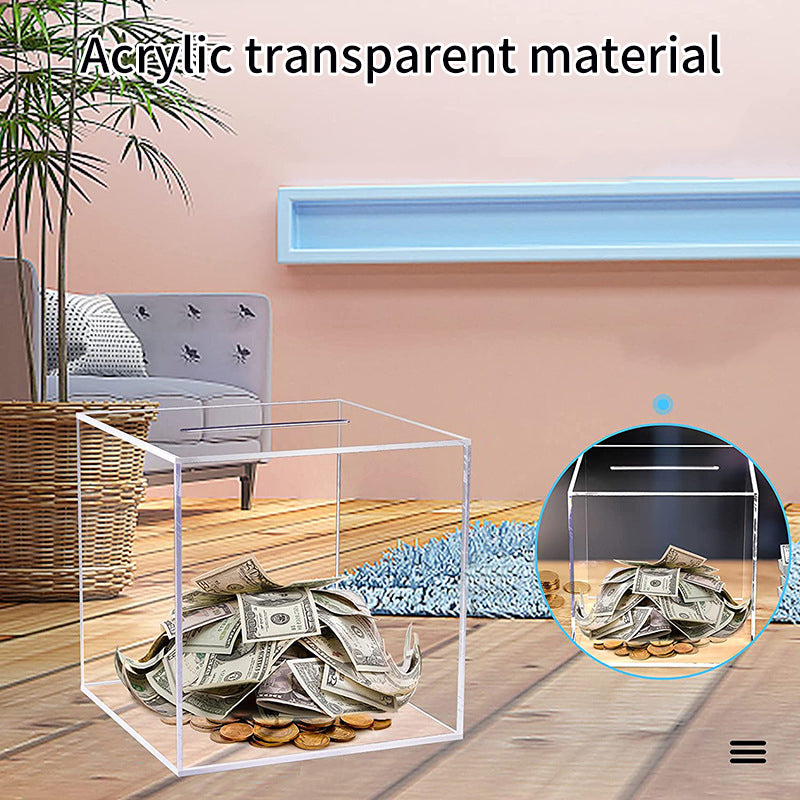 Transparent Money Jar Gift Creative Children's Gifts Cartoon Money Storage Transparent Acrylic Money Jar