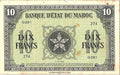 Morocco 10 Francs 1944 Better Grade Circulated