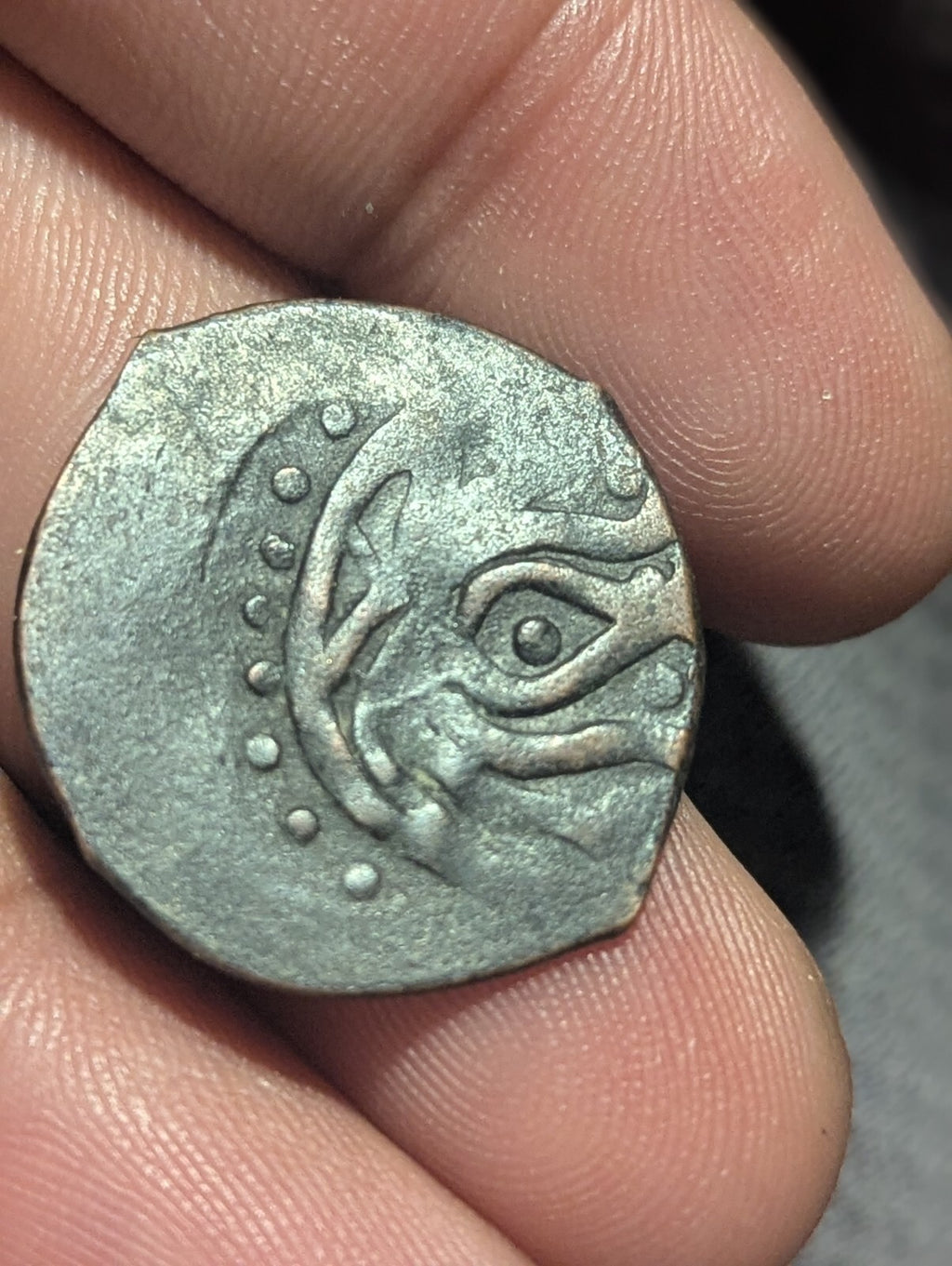 Pièce de monnaie afghane islamique Falus Sar-i Pul 1270 AH en cuivre, ayant circulé