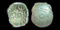 ⭐INDE⭐ Ancien GANDHARA JANAPADA Authentique Vieille pièce d'argent 600 av. J.-C. Forme de bol