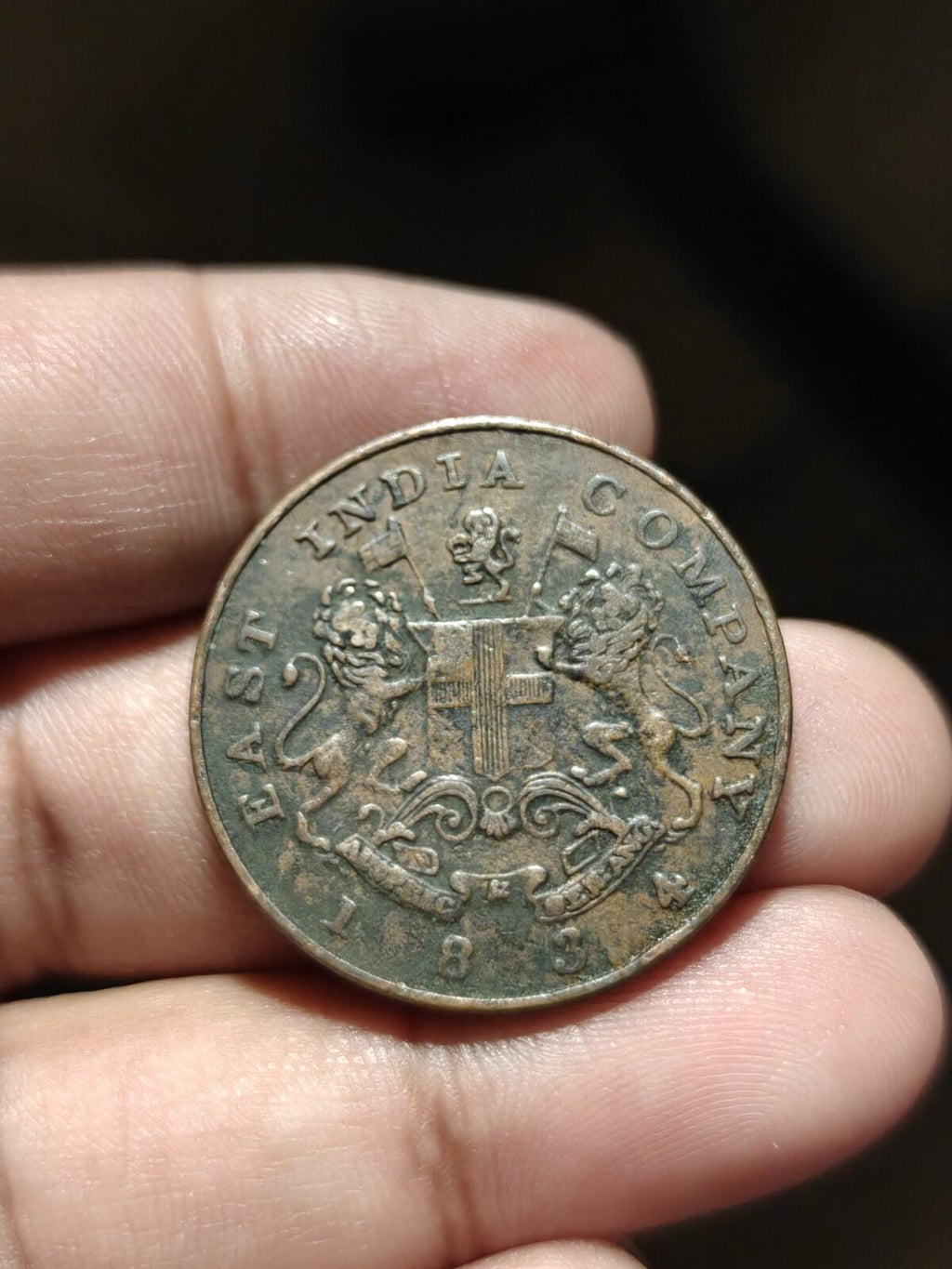 1834 INDE PRÉSIDENCE DE BOMBAY 1/2 ANNA