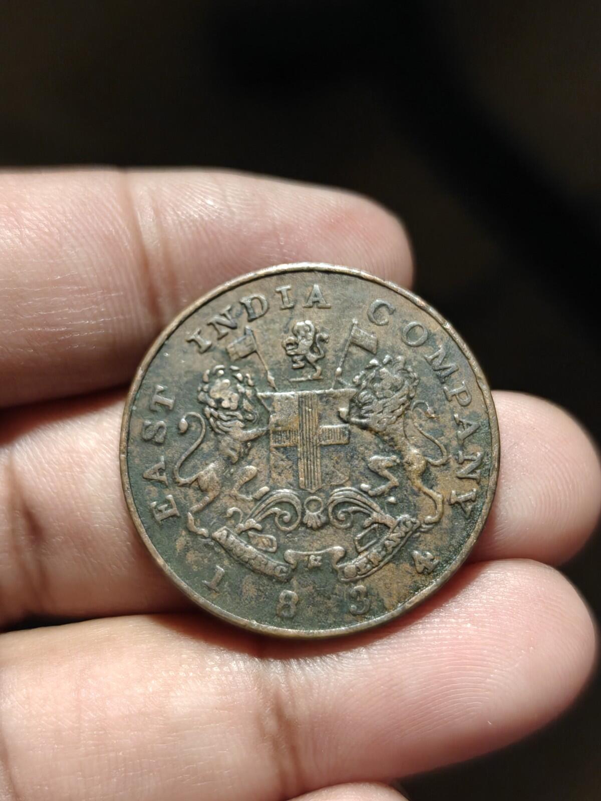 1834 INDE PRÉSIDENCE DE BOMBAY 1/2 ANNA