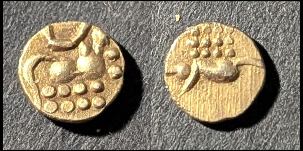 South India, Independent States. Veera Raya, Coorg XVII Sec Gold Fanam Rare