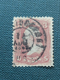 USA 1861 Washington 3¢ Rose  Scott #65 VFU