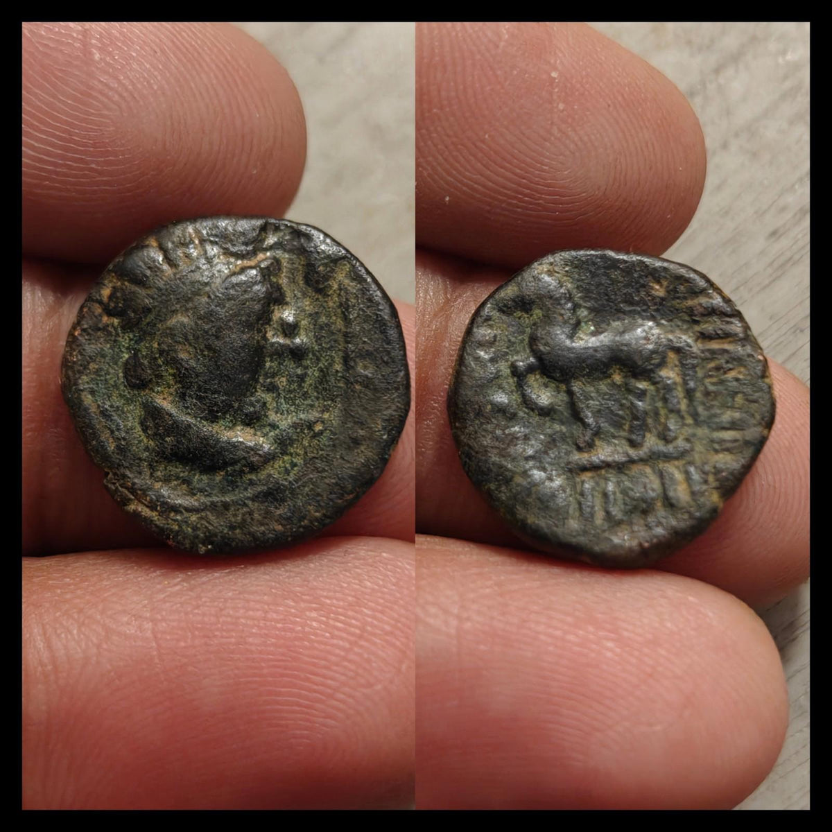 Royaume indo-scythe Drachme 80 av. J.-C. Hélioclès imitation Roi de Bactriane 130 av. J.-C.