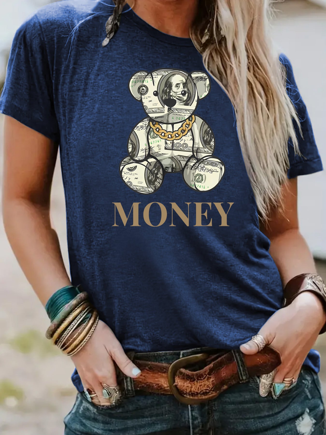 T-shirt MONEY banknote bear image