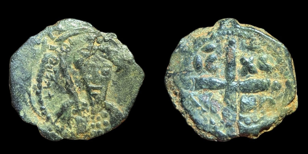 Follis en bronze des Croisés - Tancrède Saint Pierre avec turban - 2e type Antioche