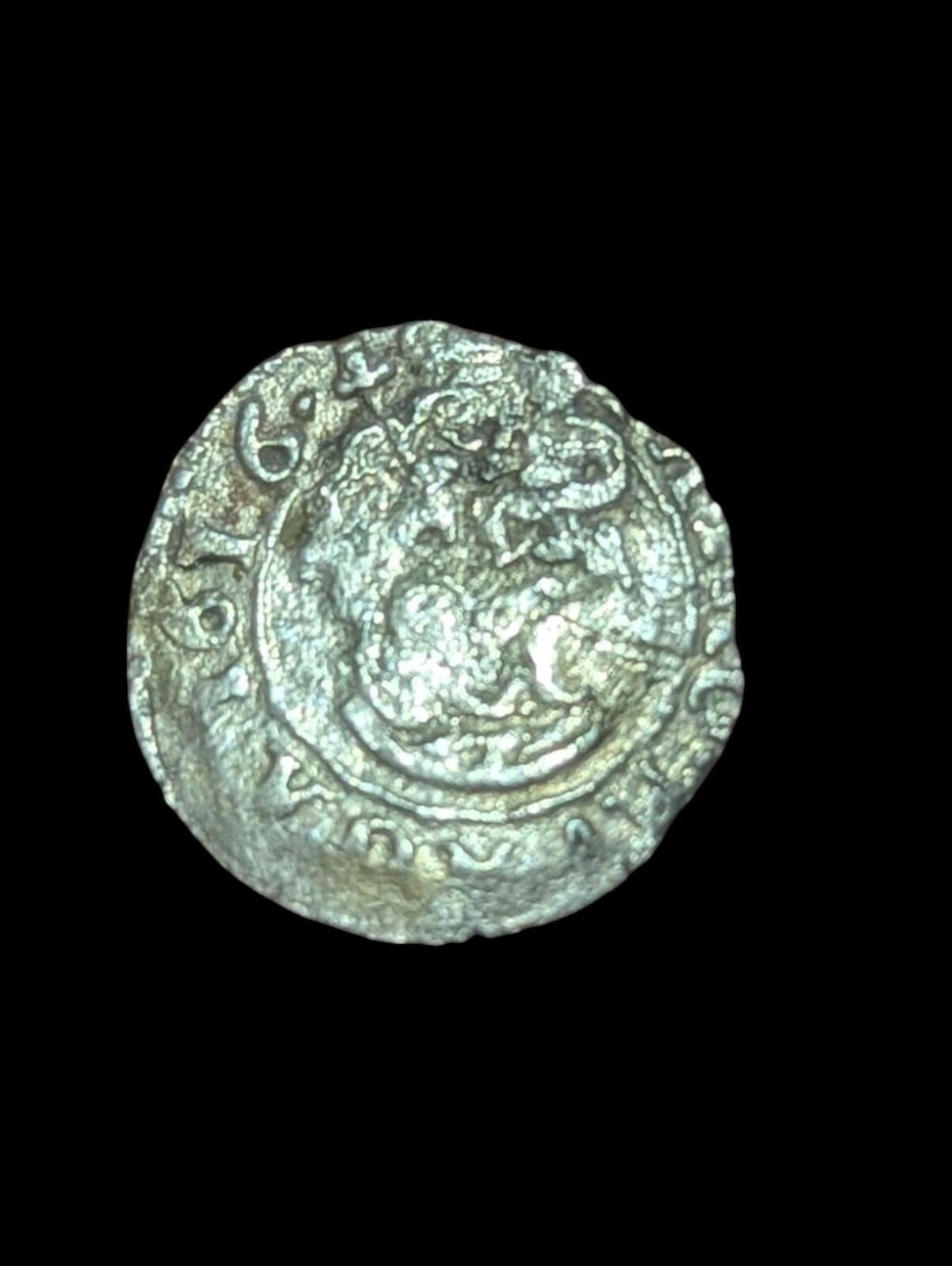 1616 KB HUNGARY King Matyas Matthias II Madonna Child Silver Denier Coin Rare