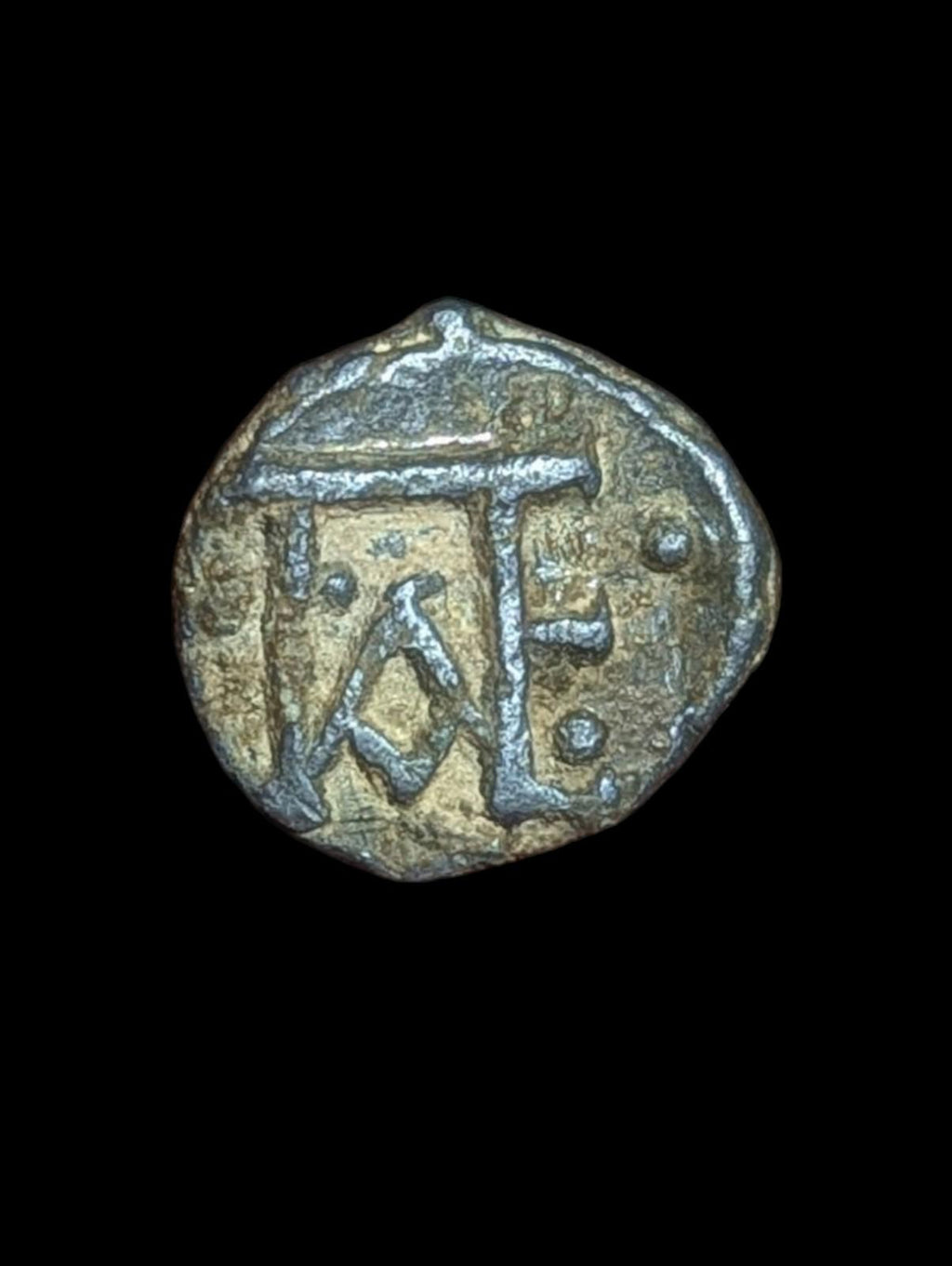 Ancient Byzantine 6th Century Seal Circa Nimbate bust Virgin Mary