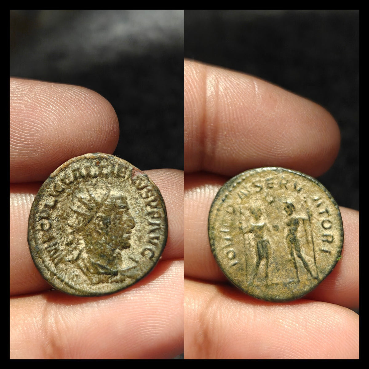GALLIEN Authentique Ancienne Monnaie Romaine Véritable de 260 ap. J.-C. avec LA DÉESSE DE L'ORIENT