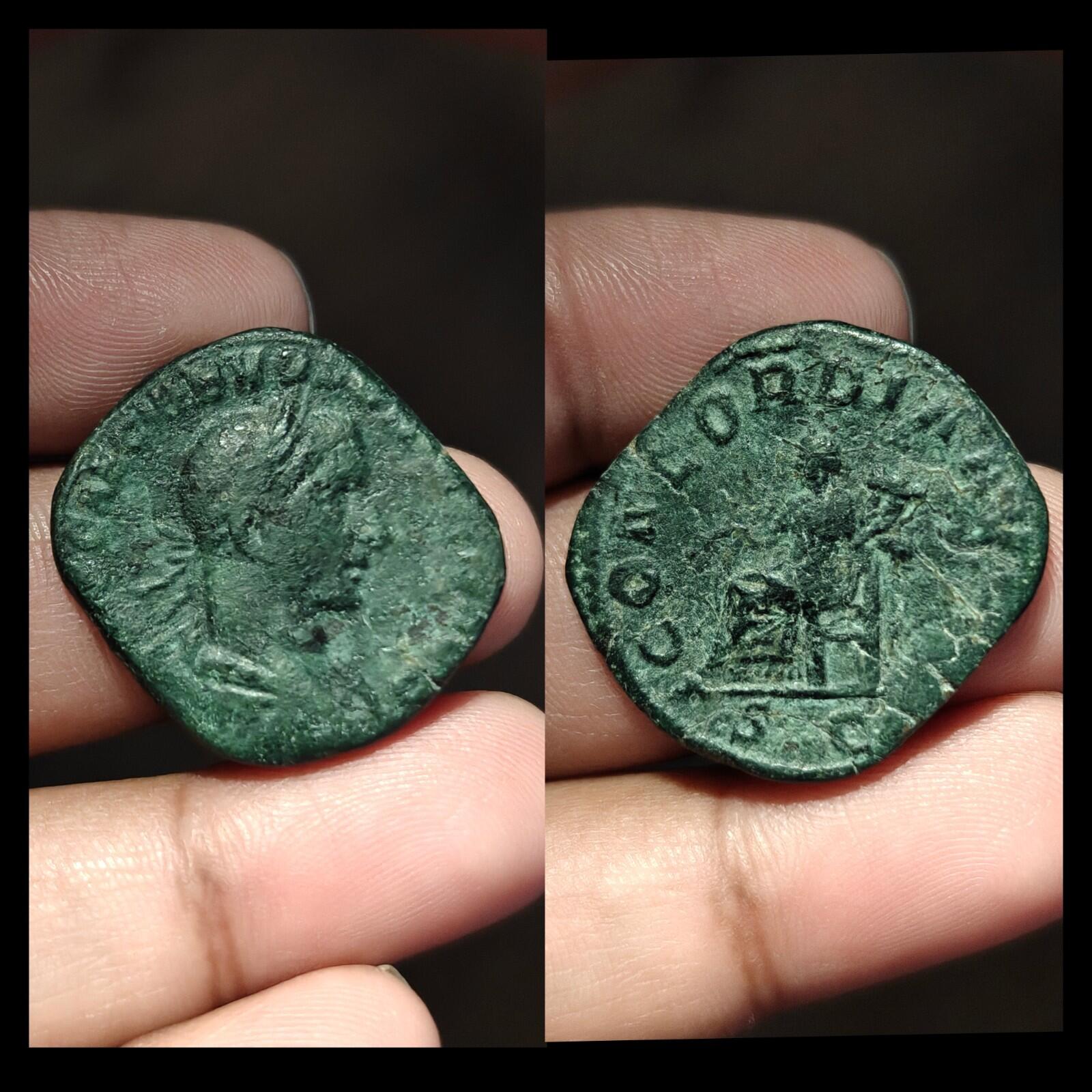 222-235 AD Roman Severus Alexander Sestertius CONCORDIA Ancient Coin