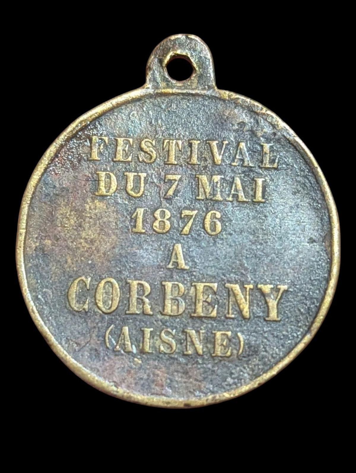 1876 CONCOURS MUSICAL FRANÇAIS Festival DU 7 Mai Corbeny Médaille