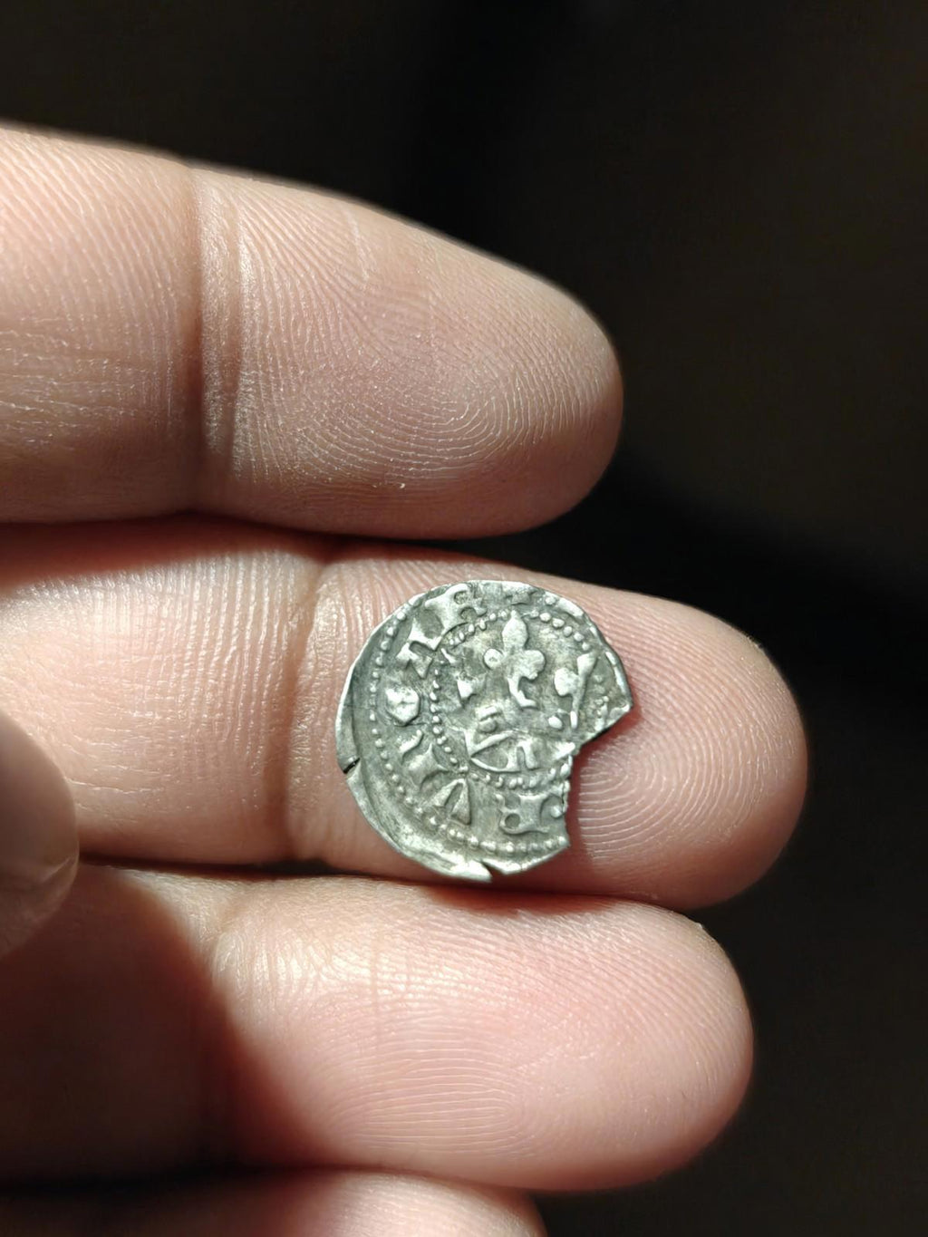 Silver Dinar Coin Hungary Queen Maria 1382 Medieval Circulated Rare