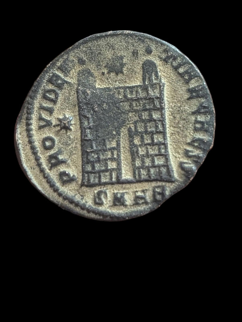 Constantius II as Caesar 324-337 AE Follis, HeracleaBithynia Campgate Coin