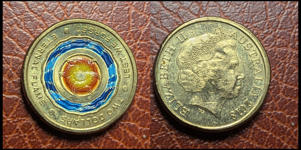 2018 Pièce de 2 dollars australiens N'oublions Jamais Flamme Éternelle Non Circulée