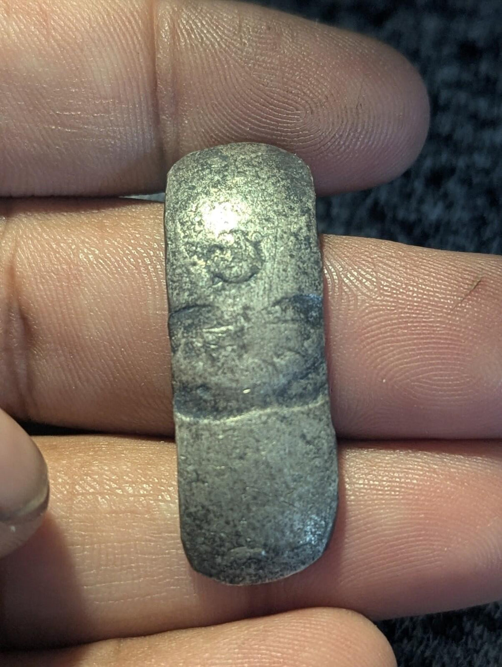 ⭐INDE⭐. Ancienne monnaie en argent authentique GANDHARA JANAPADA de 600 av. J.-C. (barre courbée)