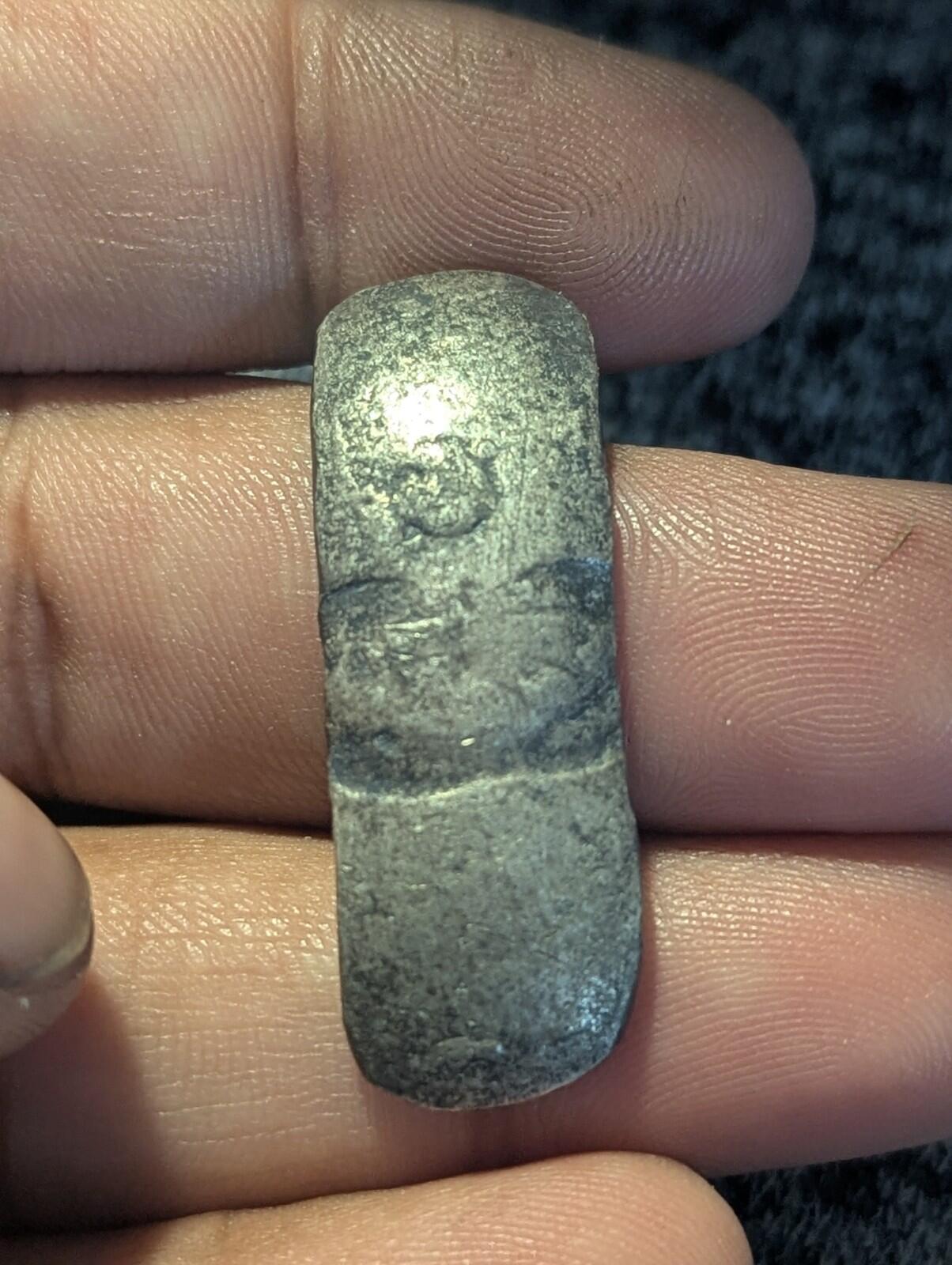 ⭐INDE⭐. Ancienne monnaie en argent authentique GANDHARA JANAPADA de 600 av. J.-C. (barre courbée)