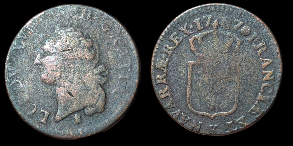 Coin France 1/2 SOL D'Aix 1770 Rare Mint
