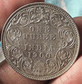 #VAN10#Victoria-British India colony-Silver Rupee-1900-Bombay Mint 11.6 gm