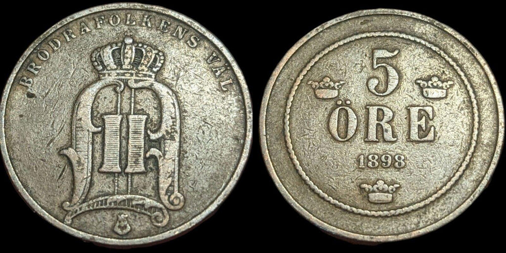 Suède 5 öre 1898 KM 757