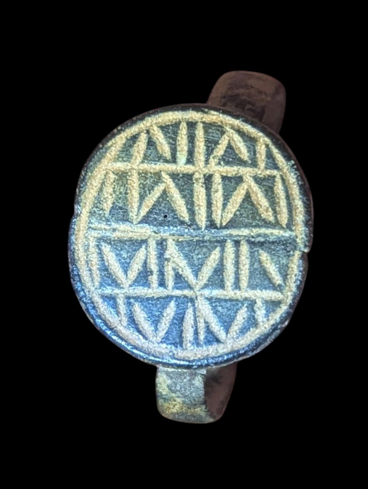 Ancient Judaea Iron Age Bronze Ring Aramaic Paleo-Hebrew Scrip Antiquity