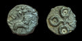 Ancient India Satavahana 1 BC Satakarni elephant potin coin one Karashapana