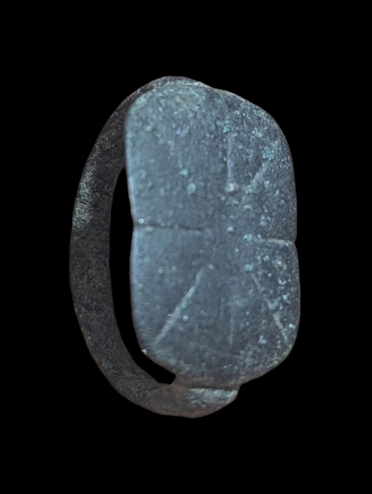 Ancient Greek / Roman / Byzantine Silver ring Warrior Circa 100 BC To 1 AD