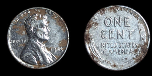 1943 Lincoln P Wheat Steal Penny Error Coin DDO In Nose Very Rare