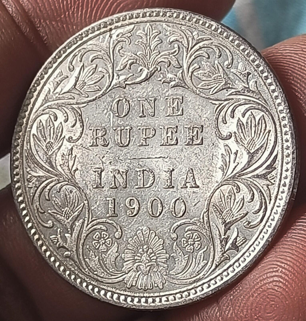 #P21#Victoria-British India colony-Silver Rupee-1900-Bombay Mint 11.6 gm