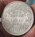 #P21#Victoria-British India colony-Silver Rupee-1900-Bombay Mint 11.6 gm