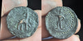 HUVISHKA Empire Kushan INDE Ancienne Authentique Monnaie Grecque MAO ÉLÉPHANT