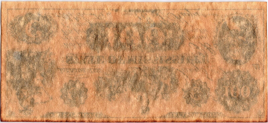 STATE OF  MISSISSIPPI $100  DOLLAR NOTE 1862 REPRODUCTION VF B1515 F