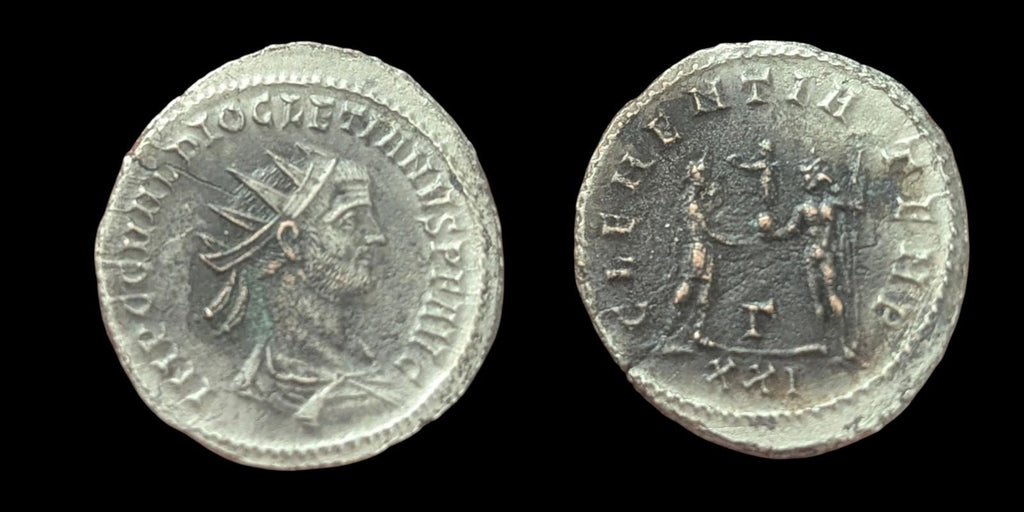 Diocletian 287 AD Antoninianus Roman Empire CLEMENTIA TEMPRare Coin