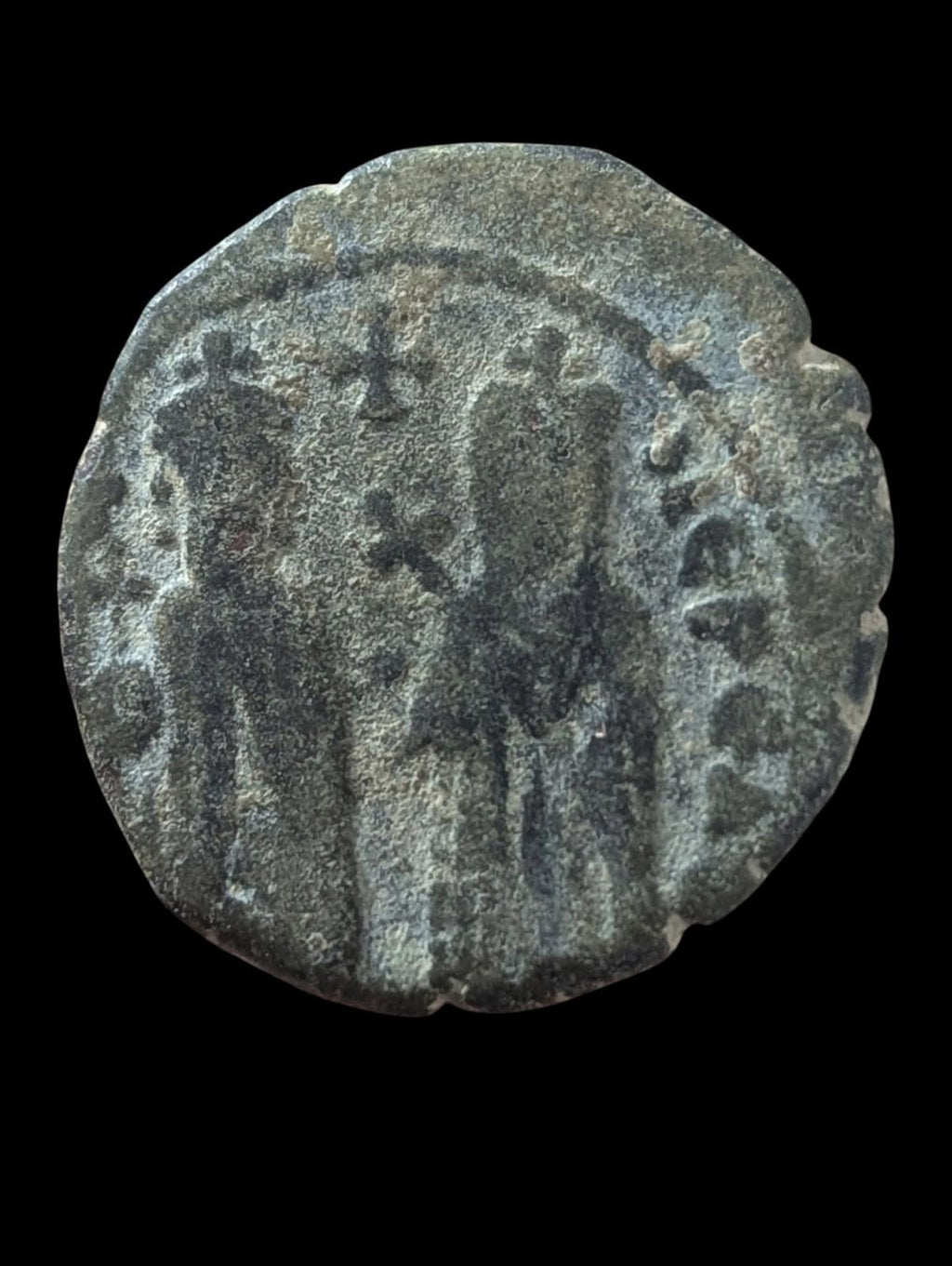 JUSTIN II & SOPHIA 565AD Thessalonica Follis Ancient Byzantine Coin